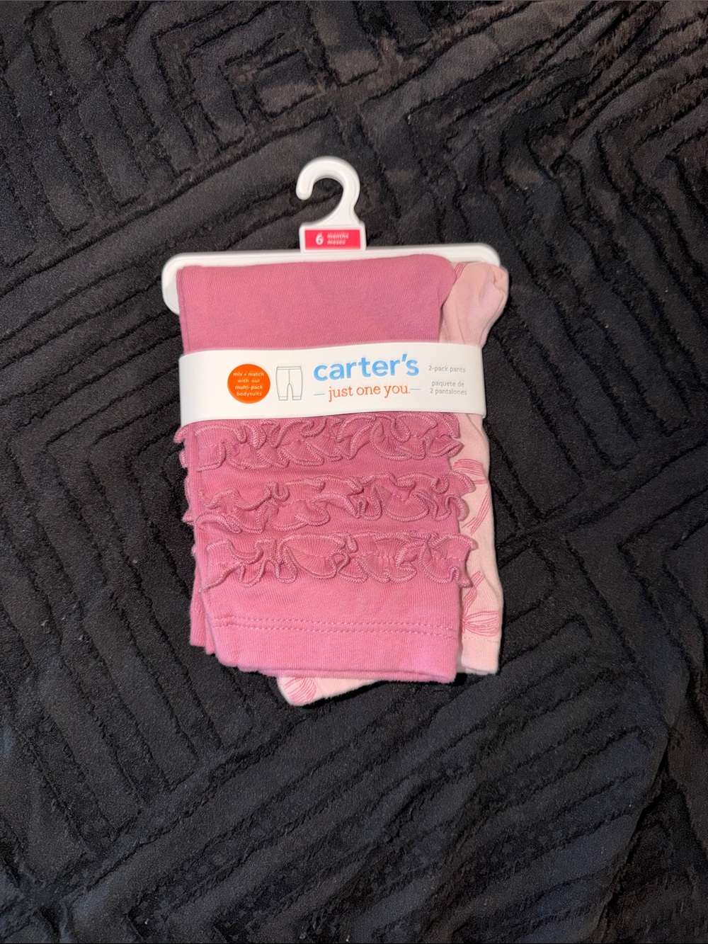 Carter's Pink Ruffle Leggings 2-Pack - Bright & Light Pink